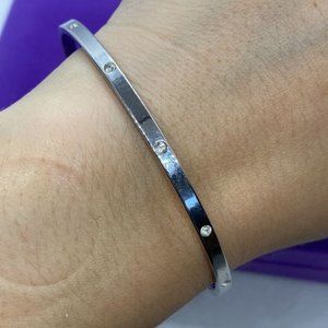 Swarovski Rhodium Plated Friendship Bangle
